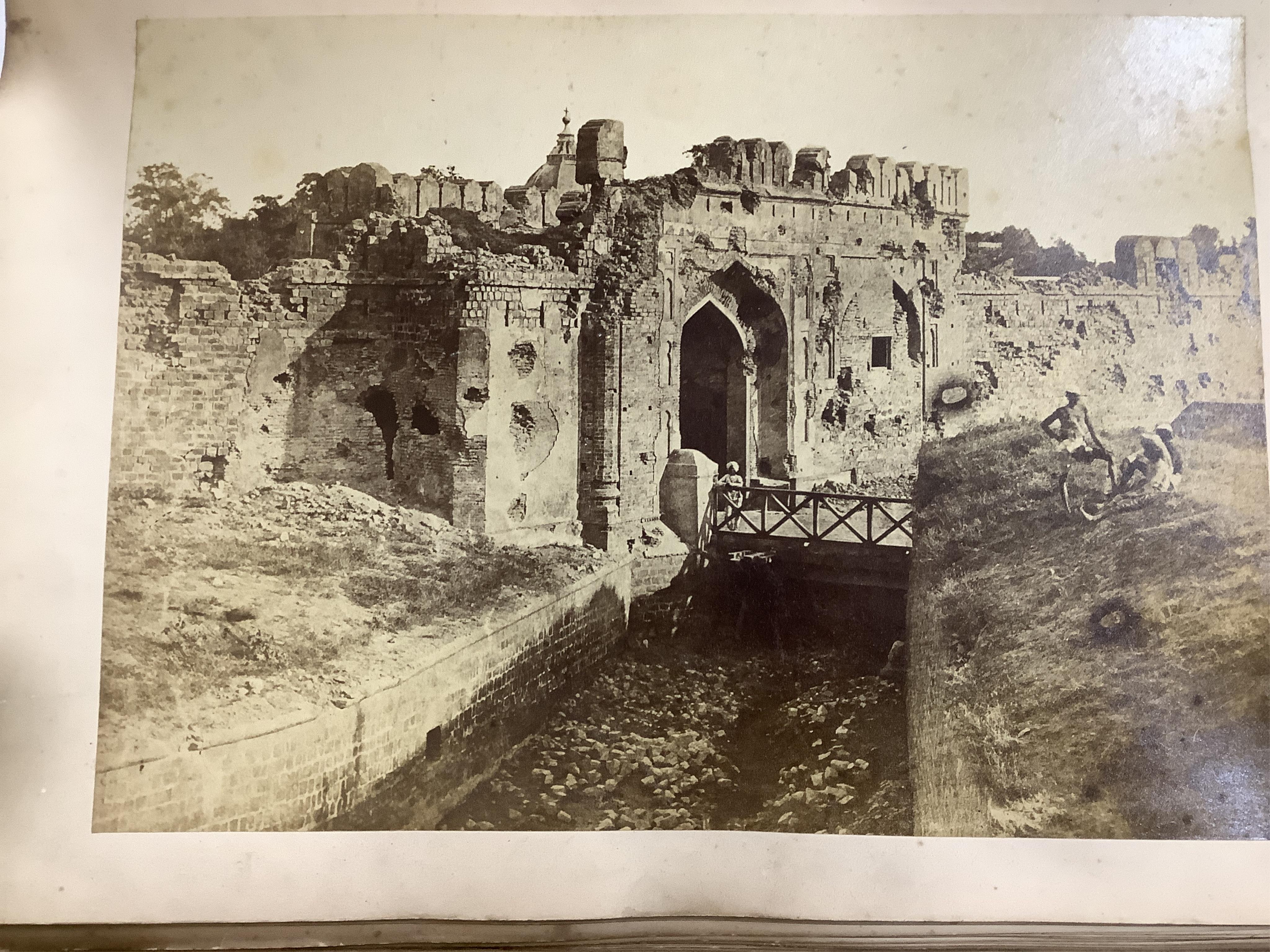 Photograph Albums - four miscellaneous, mostly travel: G.B. (some seaside and harbours), Europe and India; some cabinet portraits; mostly 16 x 22cms. (et infra); various leather bindings. later 19th and earlier 20th cent